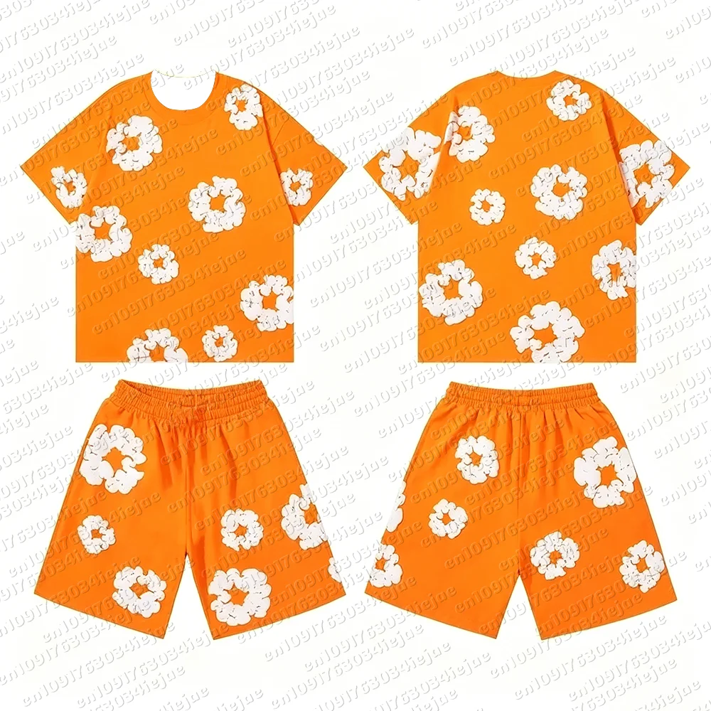 Sommer Hip-Hop-Set mit kurzen Ärmeln und Print, europäisch-amerikanische Mode, High-Street-Look, lockere Sportbekleidung, passend für die ganze Familie, auch für Kinder. – Detail 13