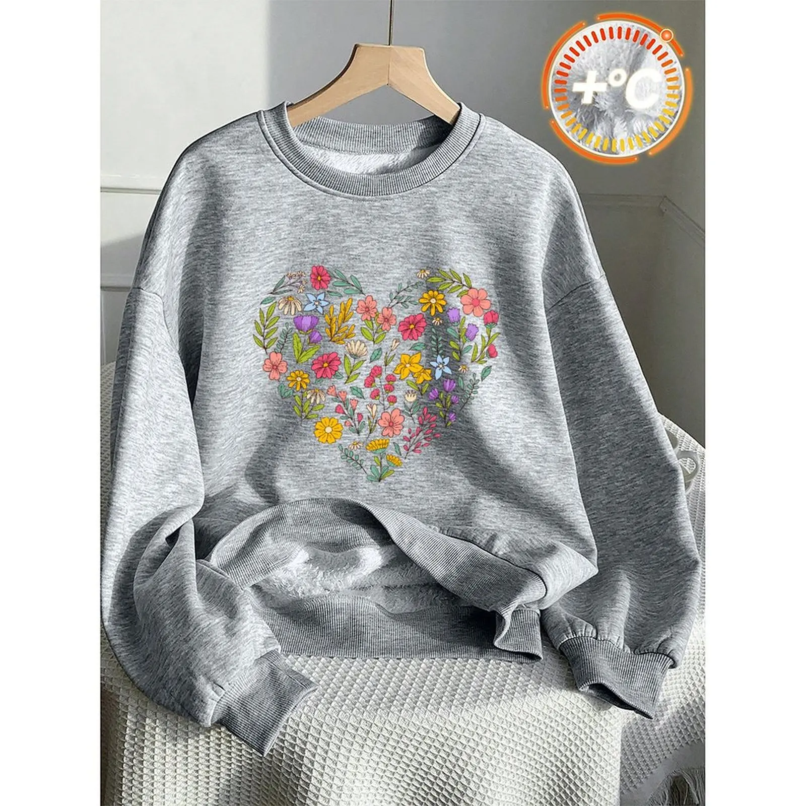 

Women Sweatshirts Pullover Hoodies Winter Casual Printed Comfortable Fabric Long Sleeve Sweater Winter Woman Clothes 2025