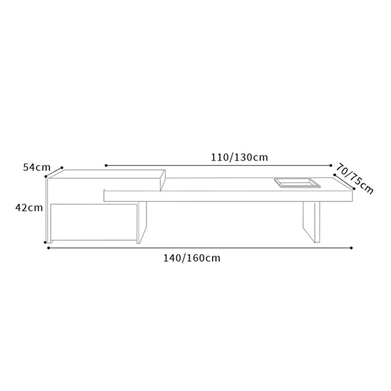 طاولة قهوة على طراز العصور الوسطى من Travertine & Rock Slab - طاولة قهوة إيطالية بسيطة قابلة للتمديد فيلا أثاث منزلي FYCT