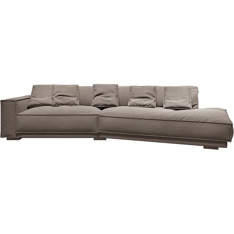 # Italian Minimalist Modular Three Seat Sectional Sofa Set  Irregular Straight Row  Matte Living Room