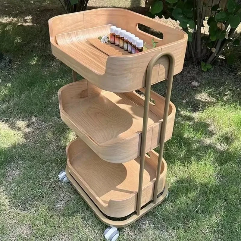 Mobili da salone in legno Carrello Beauty con ruote