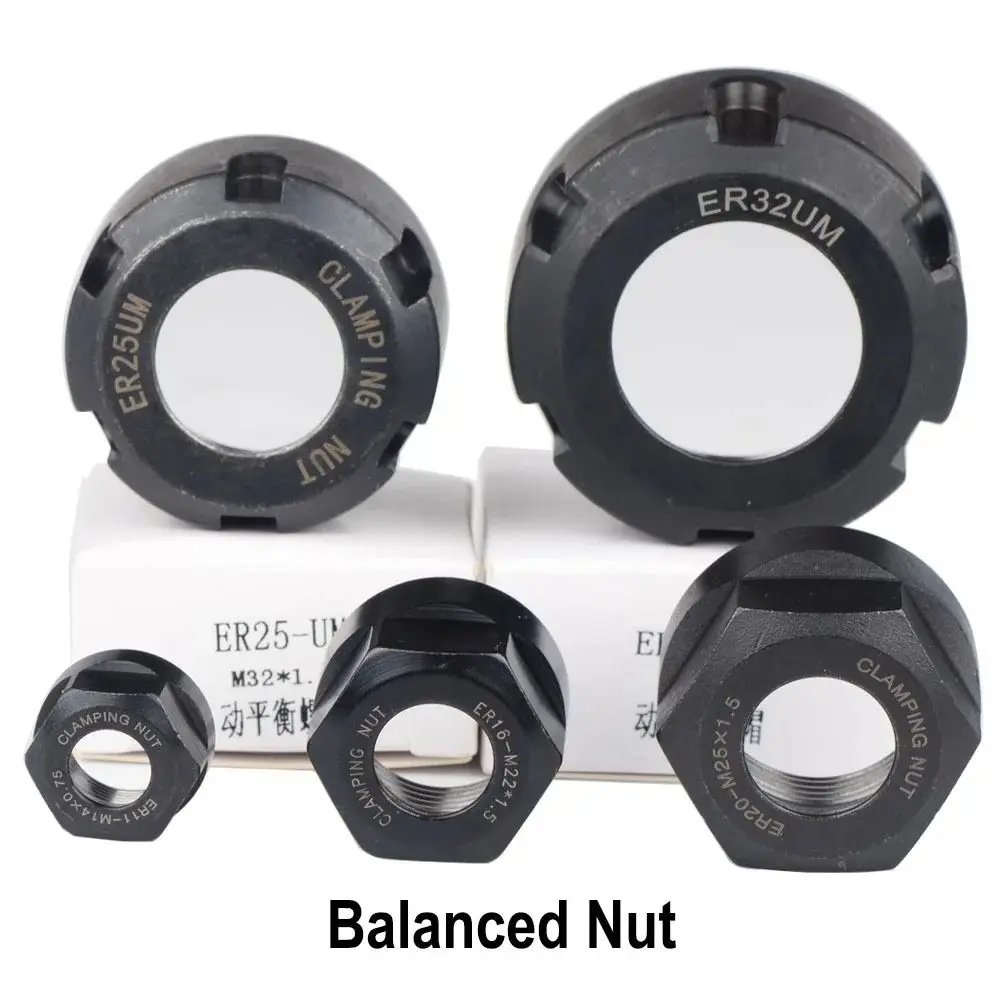 1Pcs High Precision Chuck Nut ER 11/16/20/25/32/40 A/M/UM Type Clamping Nut For CNC Lathe Milling Bit Holder CNC Metalworking