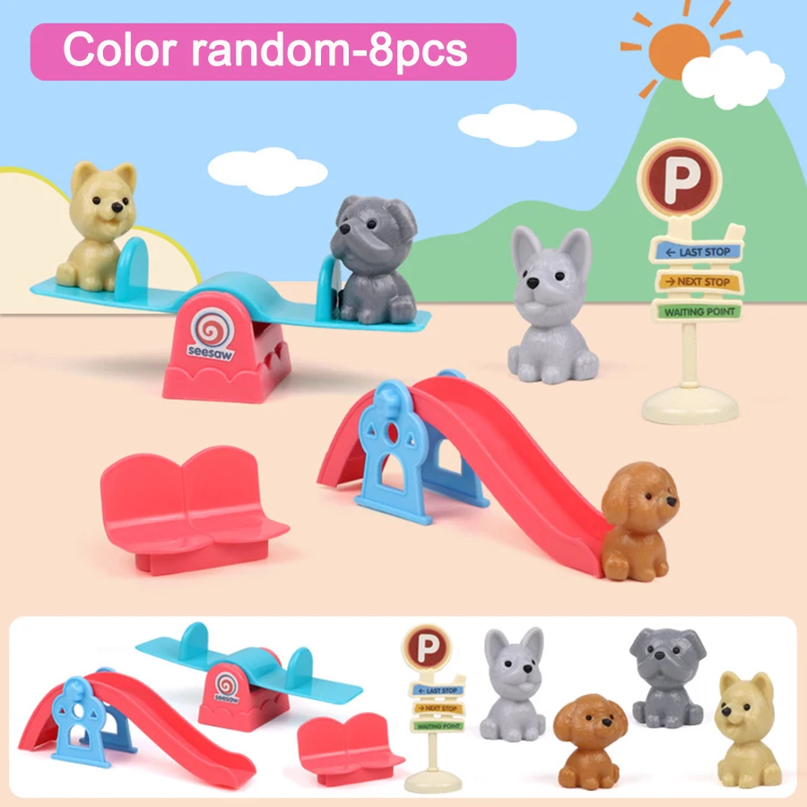 Zabawki dla dzieci, domek dla zwierząt, małe urocze pieski i kotki, lalki, huśtawki łazienkowe, symulowane karmienie, domek dla kota i psa.