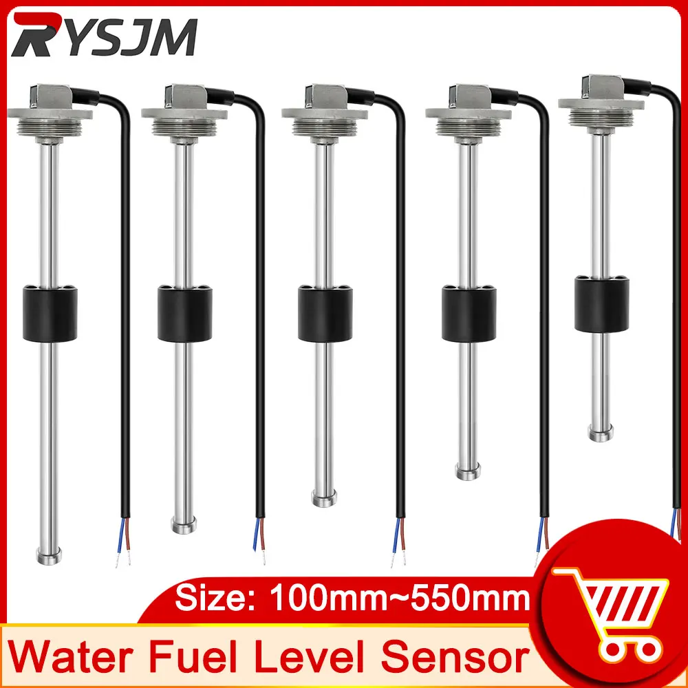 1pc Fuel Level Sensor 100mm ~ 575mm for Oil Liquid Tank Water  Level Gauge 12V 240~33 Ohm Fuel Sending Unit Float Switch Thread