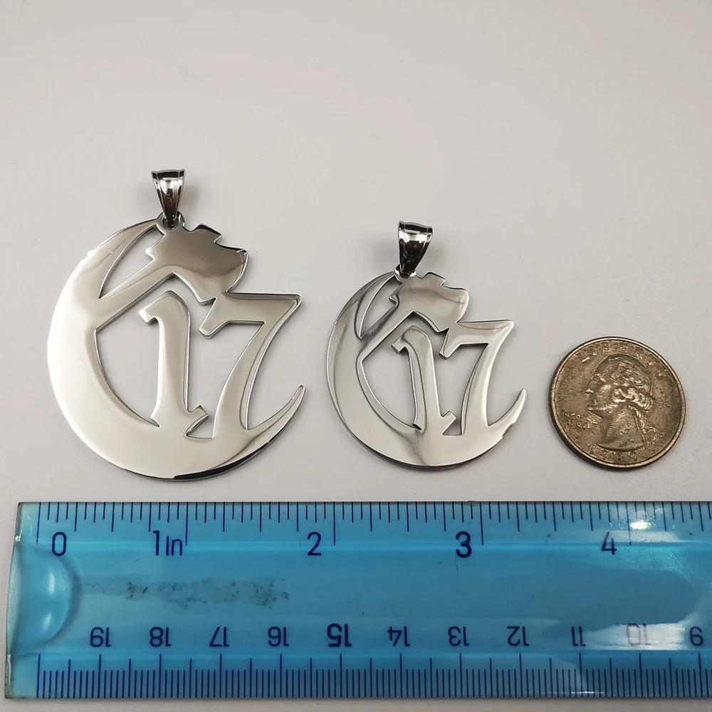 Choose Chain 24inch ICP Chapter 17 Ouija Macc Juggalo Pendant Stainless Steel Necklace Jewelry For Mens Choose Size Polished