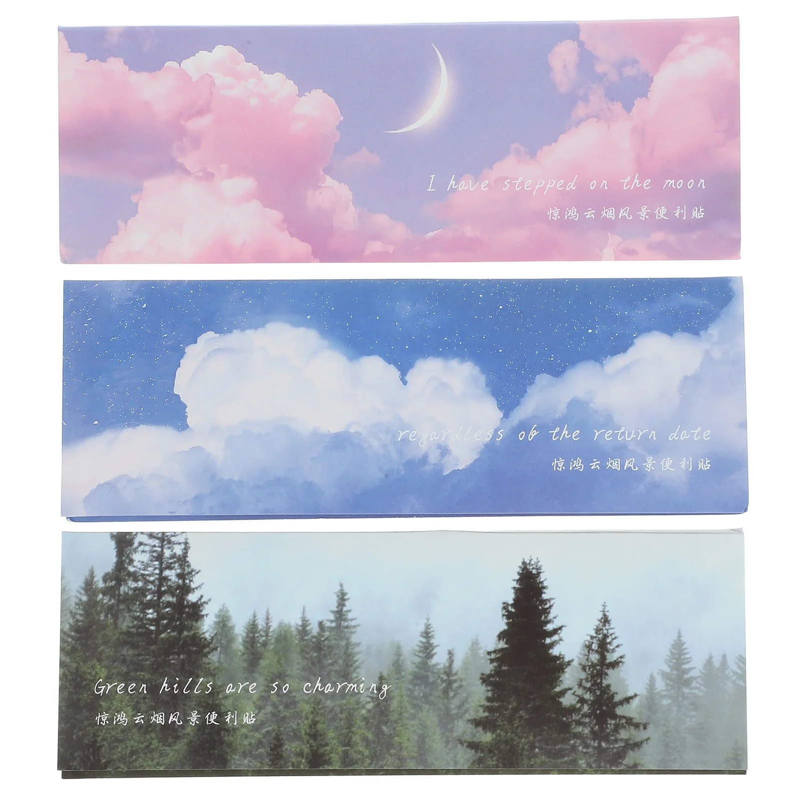 

360 Pcs Offset Paper Home Office School Natural Scenery Practical Memo Natural Scenery Stickers Pad