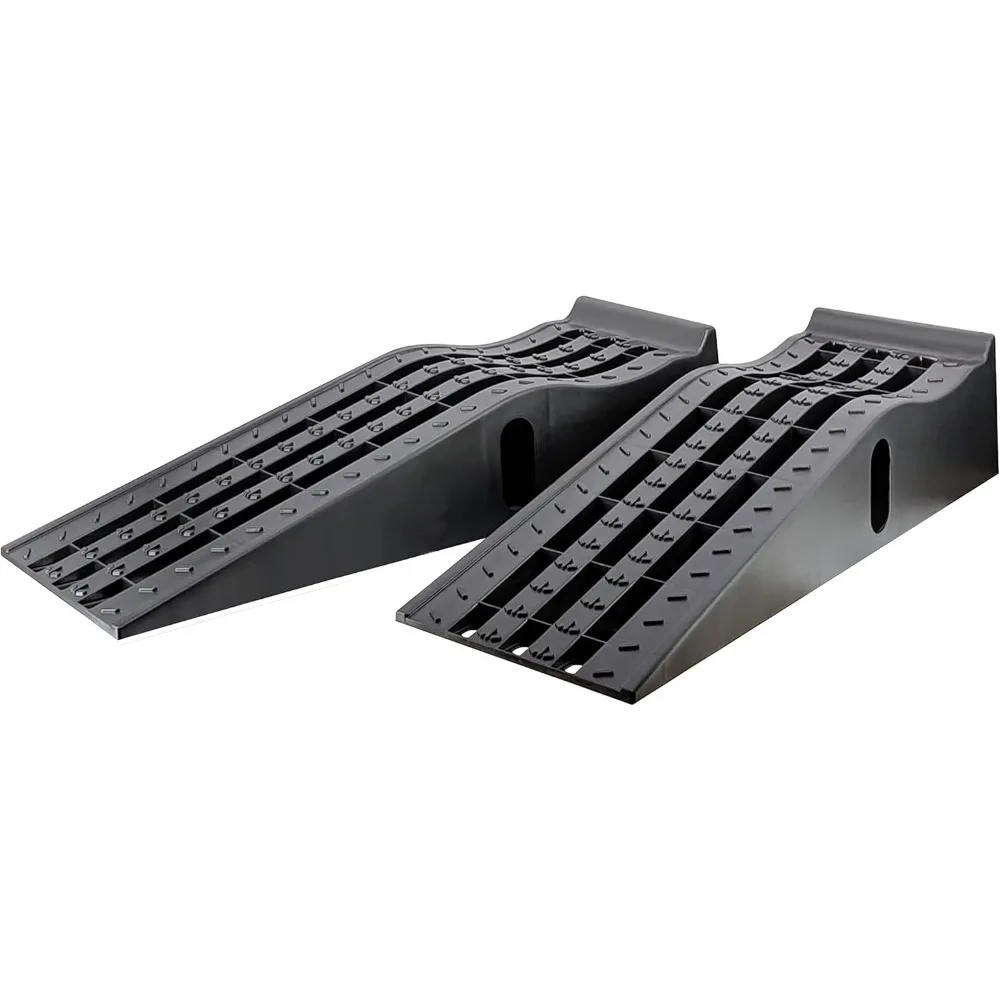 paquet-de-2-rampes-de-voiture-elevatrices-noires-de-625-pouces-robustes-gvw-de-13-000-lb-surface-rainuree-profonde-pour-un-placement-stable-des-pneus-durables-et-robustes