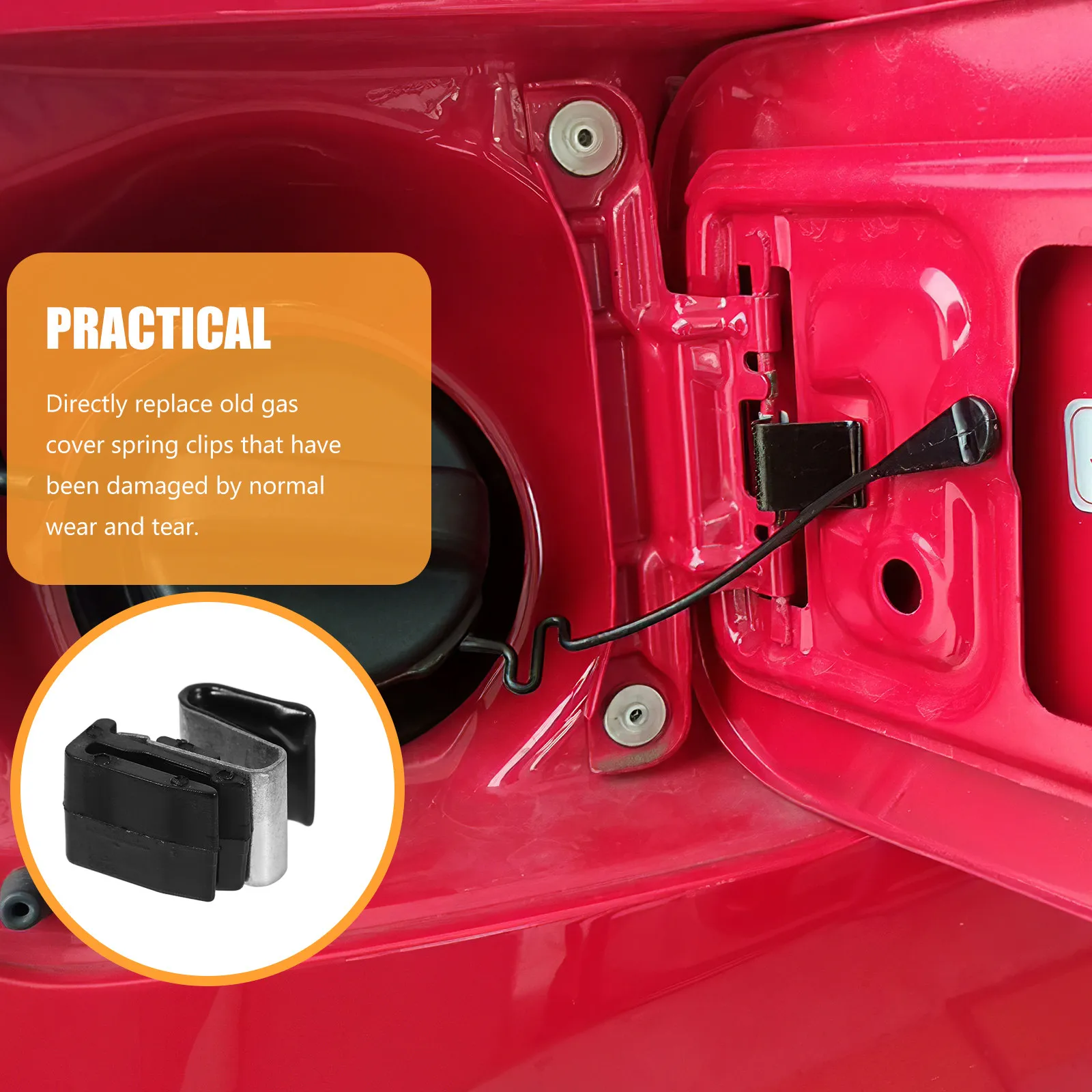 Fuel Door Spring Clip Stable Material Easy Installation Gas Lid Spring Release Clip Replacement for Smooth Gas Door Operation