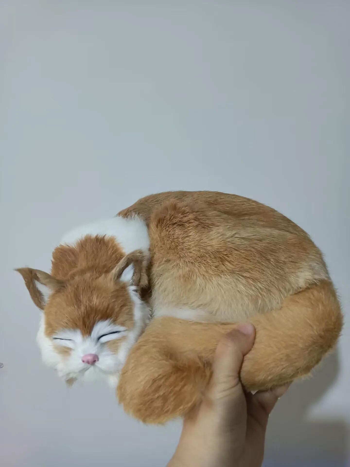 

Большая имитация спящего желтого кота, модель из пластика и меха, подарок кота около 30 см xf12211