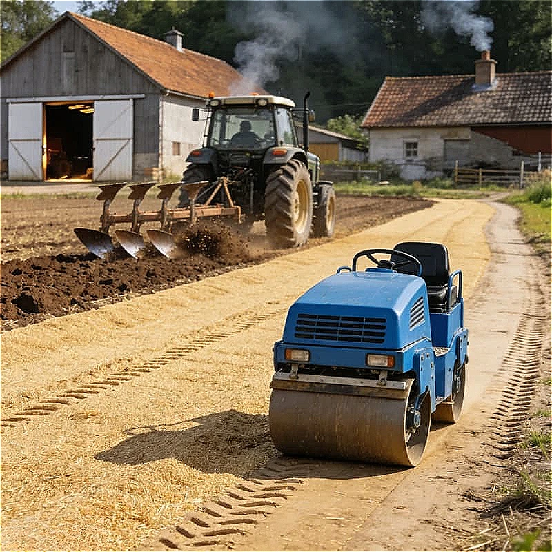 High Quality Articulated Double Drum Vibratory Roller with Cab for Asphalt Overlay City Road Residential Paving Customized Sale