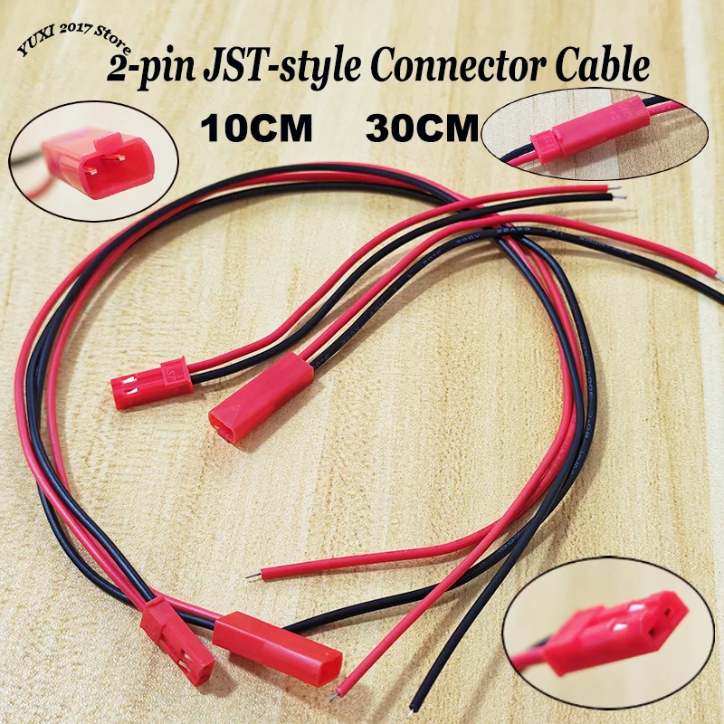 5/10/15pcs 10/30CM 2-Pin JST-Style Connector Cable Male To Female Plug Wire For RC Drone Battery LED Strip
