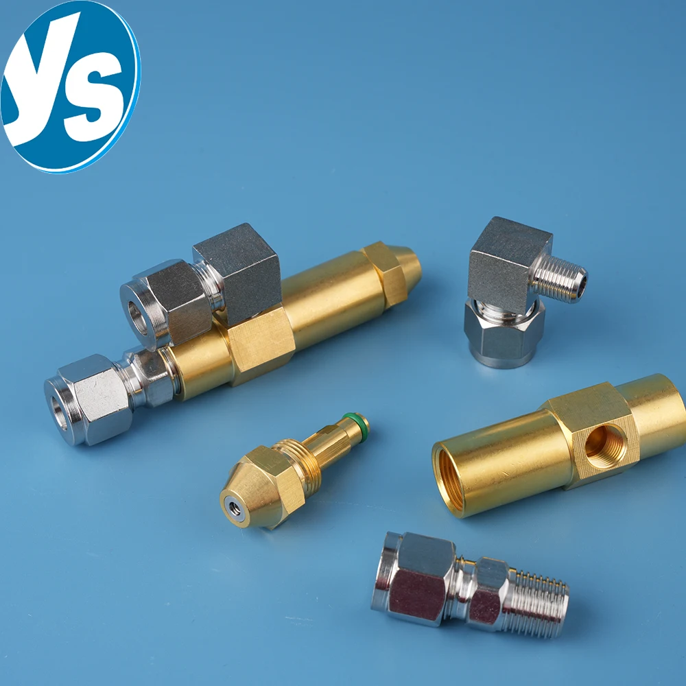 

Industrial Gas/Boiler/Waste Oil Burner Nozzle Full Cone Oil Nozzle Brass Siphon Oil Nozzle Air Atomizing with 8mm Connector
