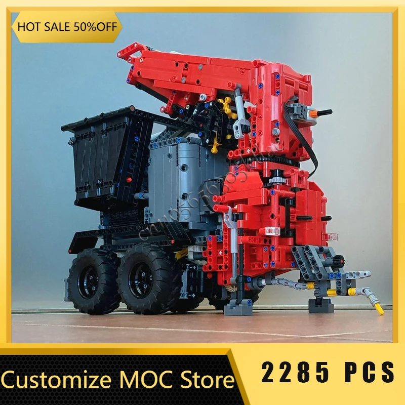 2285 ELEMENTÓW Popularny Model Przyczepy do Rozdrabniania Drewna, Modułowe Klocki Konstrukcyjne, Zabawki do Składania dla Dzieci, Prezent na Festiwal, Niespodzianka