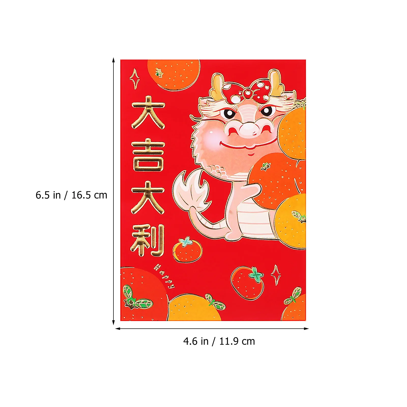 

60 Pcs Year Red Envelopes Cartoon Hongbao Self Sealing Chinese New Year Gift Packet Memo Dragon Envelopes Storage