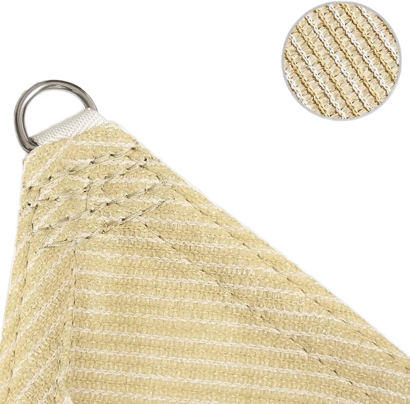 Factory direct sales supply 185GSM 10 * 10ft shading sail triangular shading sail beige