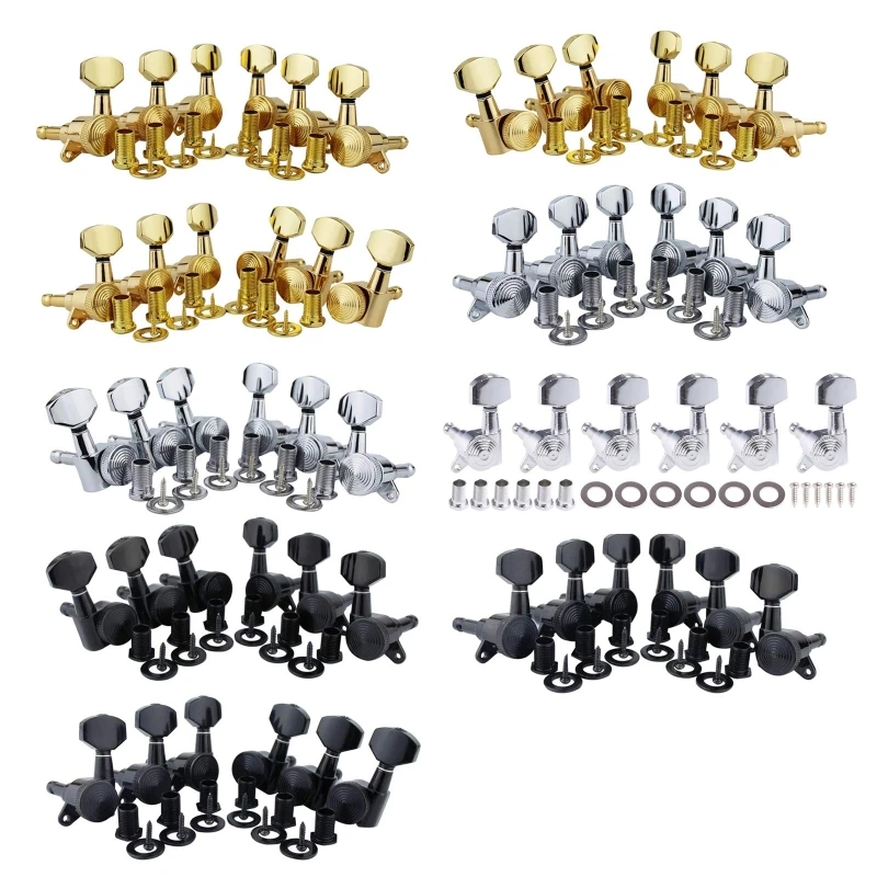 6Pcs Guitar Tuners, 1:18 Locking Tuners Acoustic Guitar Tuning Pegs Electric Guitar Tuning Keys Guitar Machine Heads