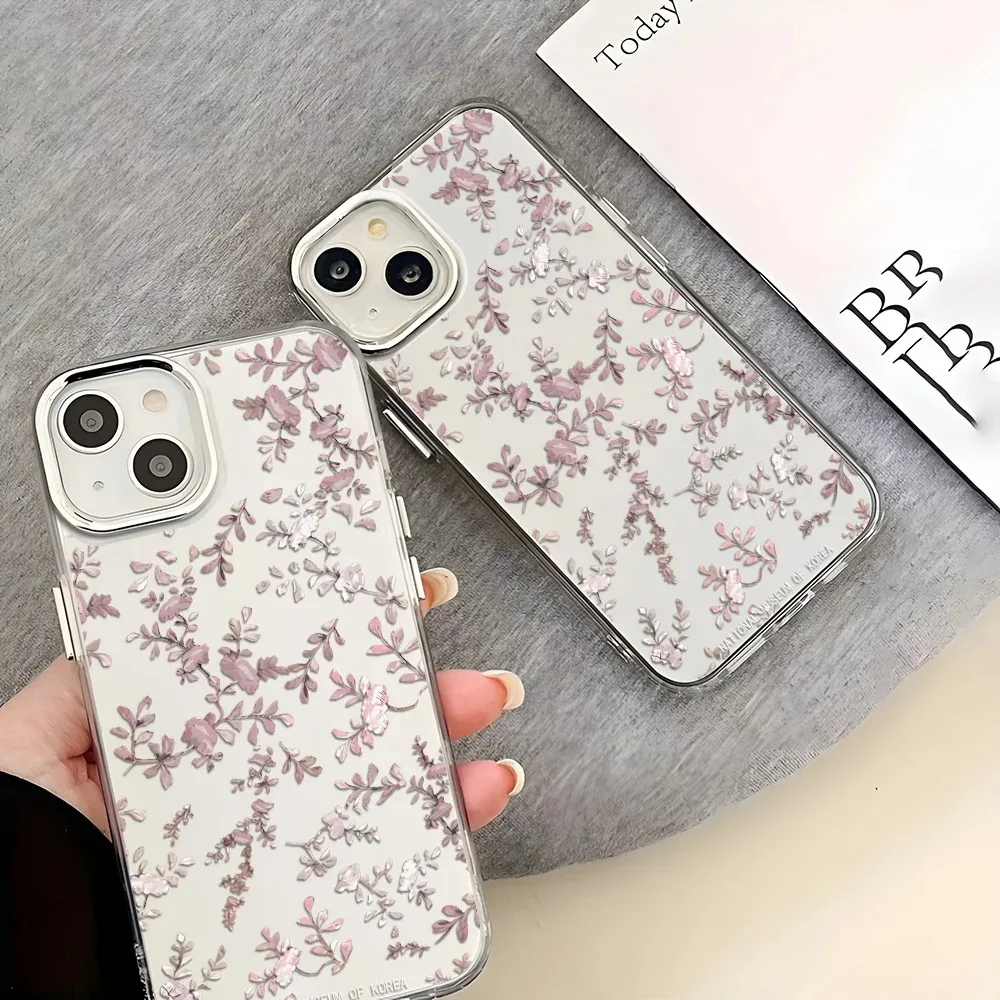 Little Flower Phone Case for OPPO Reno2 Reno4 Reno5 Reno6 Reno8 Reno11 Reno12 Reno13 Z T F Pro 4G 5G Transparent Soft Cover