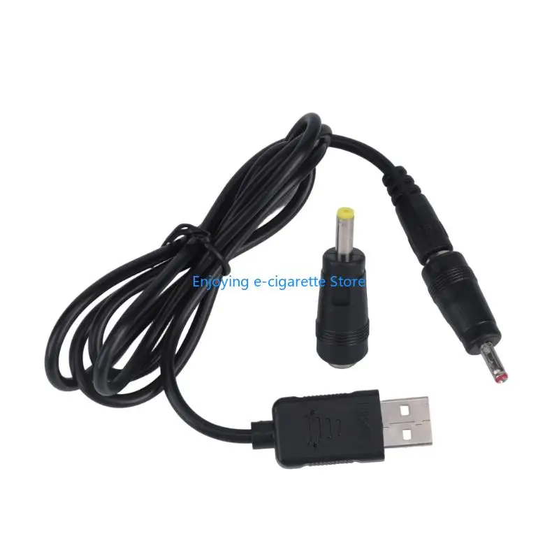 Home Backup USB Power Cable with 12V Output, Round 5.5 x 2.1 mm End Size, Two Size Sleeves for LED Light and Small Fan