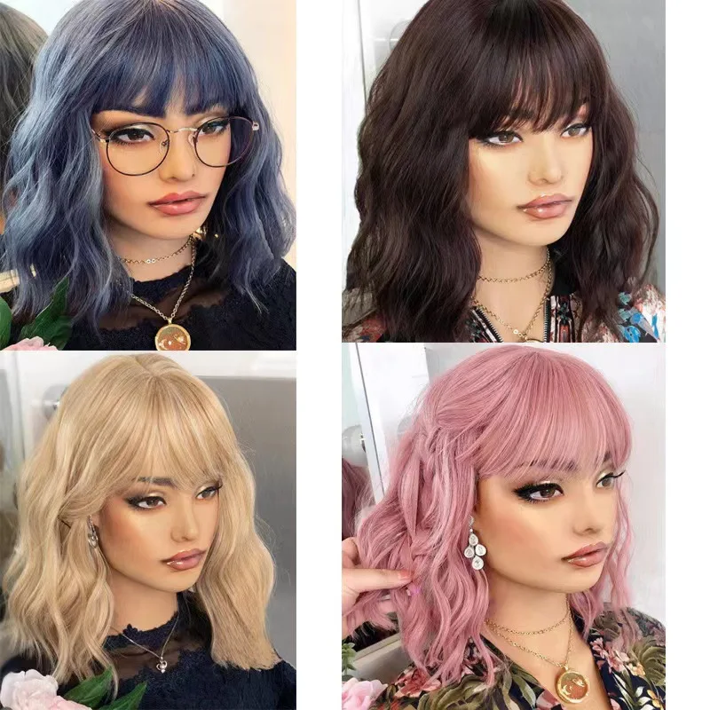 short-water-wave-curly-bob-wig-with-blunt-bangs-heat-resistant-synthetic-wig-for-women-daily-party-cosplay-multi-color-options