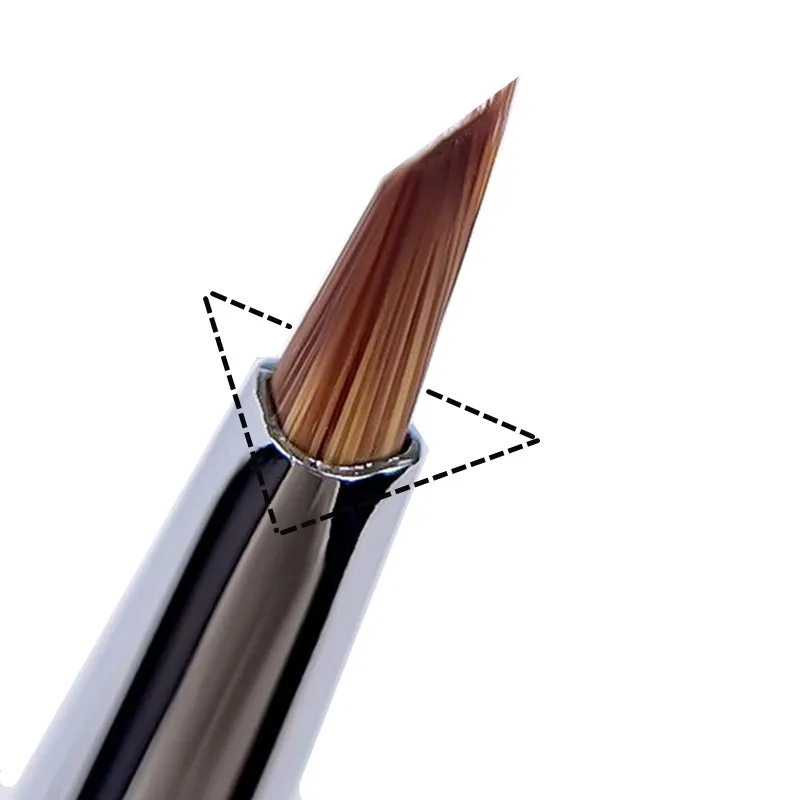 4 Stijl Driehoekige Bloemblaadje Nagelborstel Acryl Nail Art Liner Brush Strepen Raster Bloem Schilderij Tekening PenManicure Gereedschap