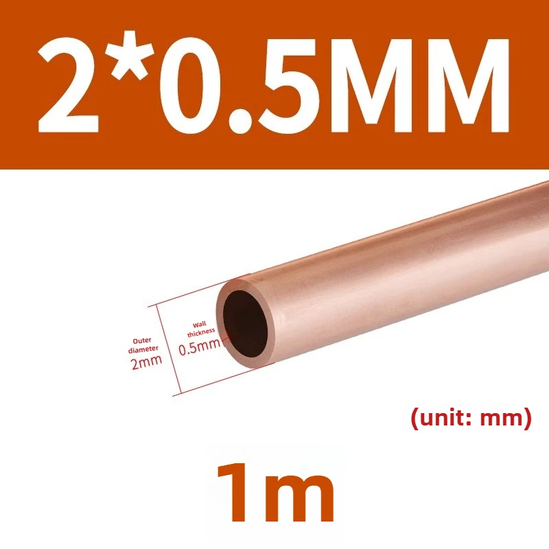 Tabung Kapiler Tembaga Merah, Hard Drawn, 2/3/4/5/6/8/10/12/14/16mm
