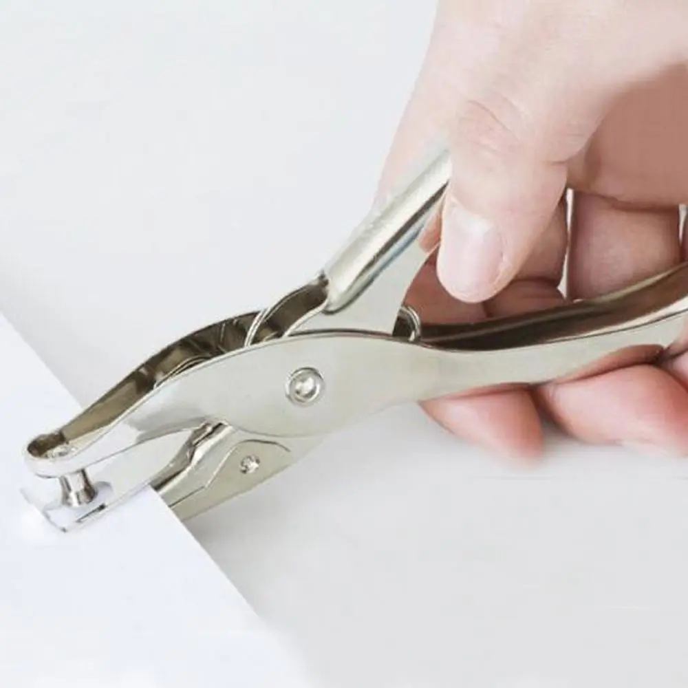 1-8 Pages Paper Metal Circular Hole Shape Punching Device Handmade Card Hand Paper Punch Punch Tool Punch Pliers Hole Puncher