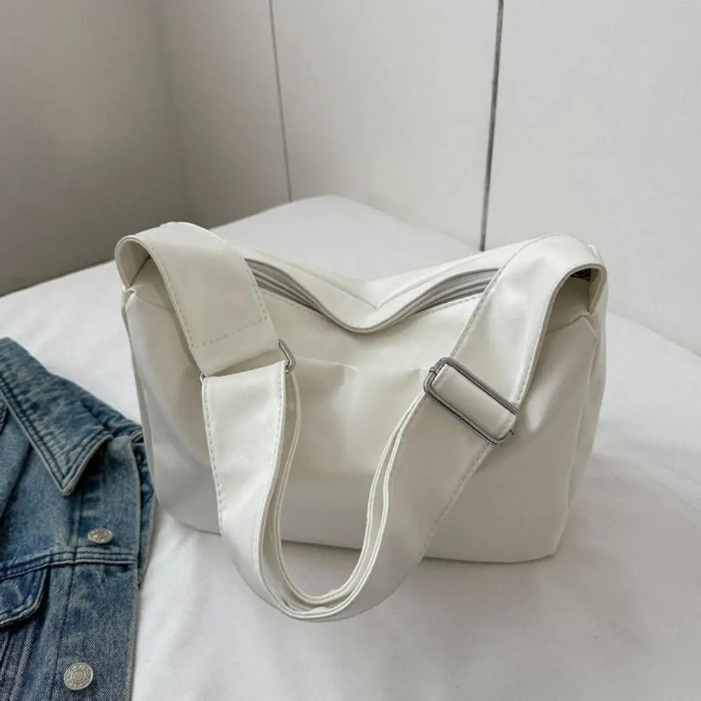 Bolso de hombro portátil elegante para mujer, bandolera informal de estilo coreano de cuero PU, bolso de mano de gran capacidad, bolso de mano para mujer y chica