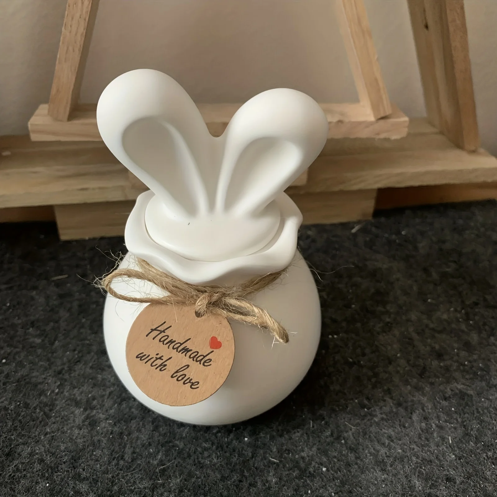 Rabbit Ear Silicone Mold for DIY Crafts - Handmade Cement/Plaster/Candle/Wax Molds, Easter Bunny Ear Storage Jar, Jewelry Box