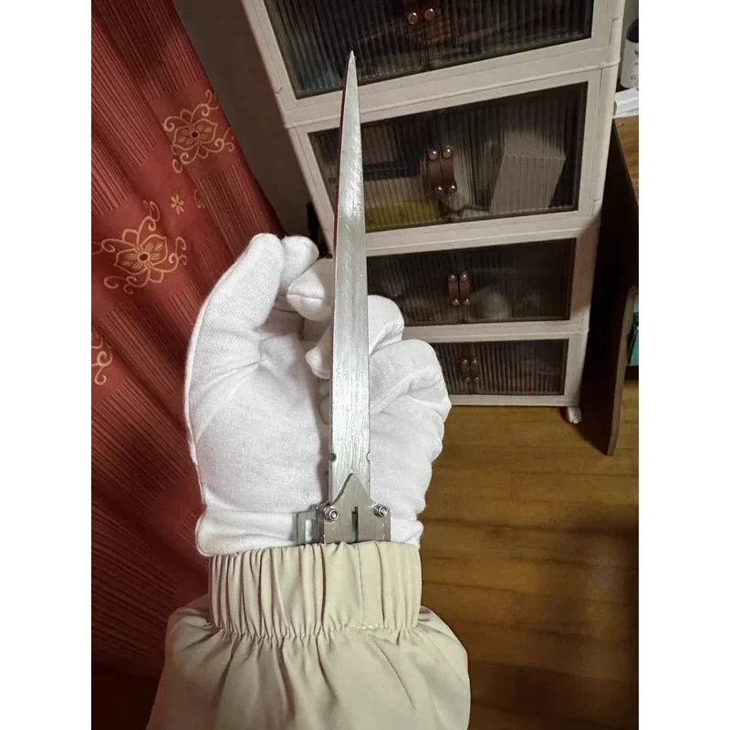 25cosnew espada de manga de metal de aço inoxidável sem fio controle de pulso espada de manga de gravidade halloween cosplay trajes adereços