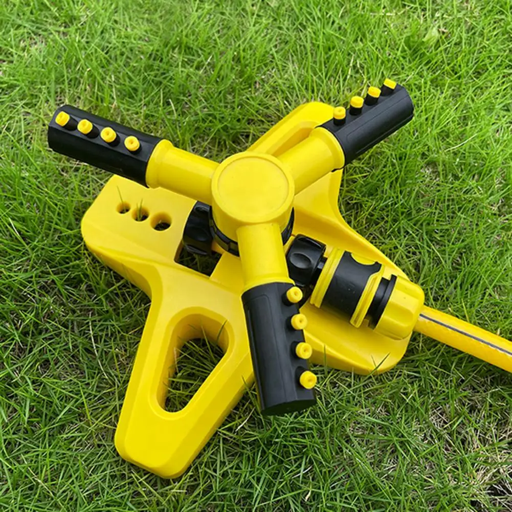 Multi-head Lawn Sprinkler Customizable 360-degree Rotating Lawn Sprinkler 3 Arm Design 2 Modes for Garden Yard Watering