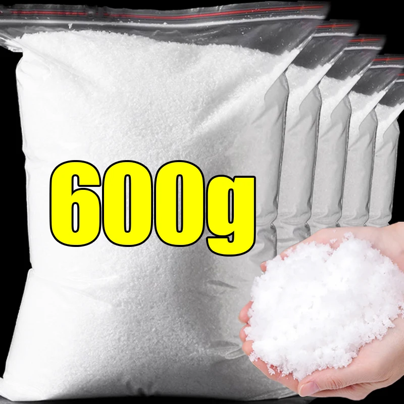 600-50g Christmas Artificial Snow Powder Simulation Snowflake Fake Snow Powder Dry Snowflakes Christmas Scene Decoration Props