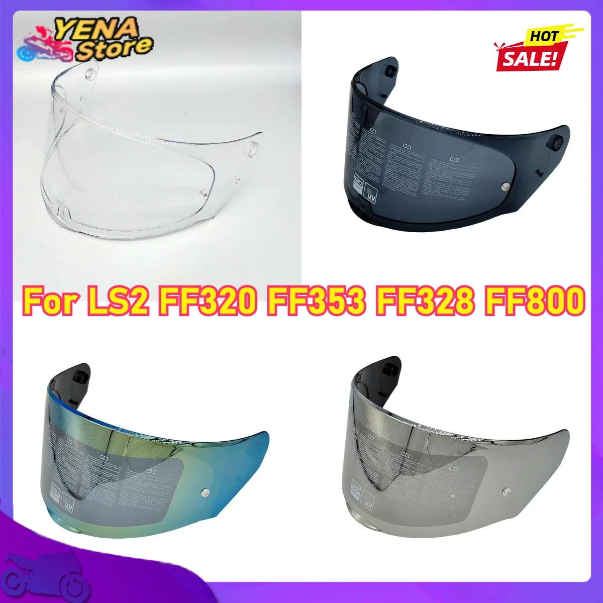 Motorcycle helmet mask for LS2 FF320 FF353 FF328 FF800 full face helmet Motorcycle accessories UV protection shield lens