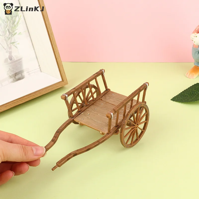 ▶ 1Pcs Puppenhaus Miniatur Simulation Zusammengebauten Warenkorb Modell DIY Zubehör Puppe Garten Möbel Spielzeug Dekoration