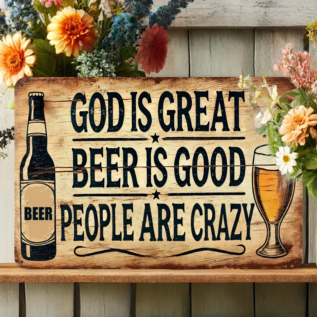 Funny Beer Lover Wall Decor - Vintage 