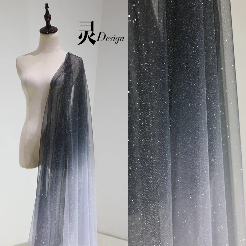 

Gradient Mesh Fabric Soft Designer Performance Clothing Hanfu Fashion DIY Decorative Cloth Diy Sewing By The Meter Wholesale