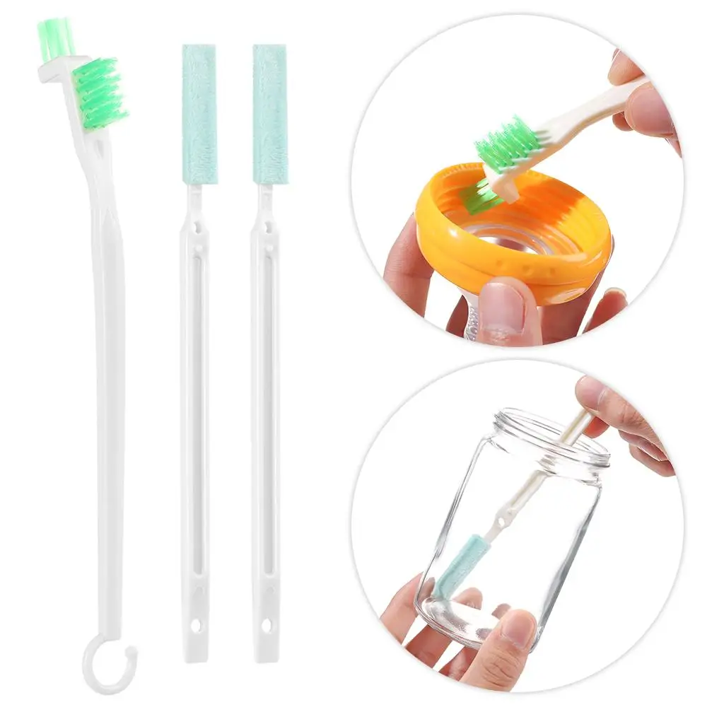 2/3pcs Reusable Gap Clean Narrow Brush Portable Kitchen Wash Cup Baby Milk Bottle Nipple Brush Household Cleaning Tools