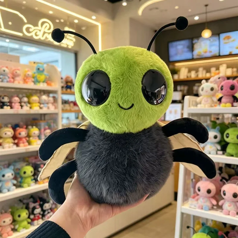 

Funny Simulation Green Headed Fly Plush Toy Stuffed Plush Animals Keychain Backpack Hangings Creative Alien Fly For Kids Gifts