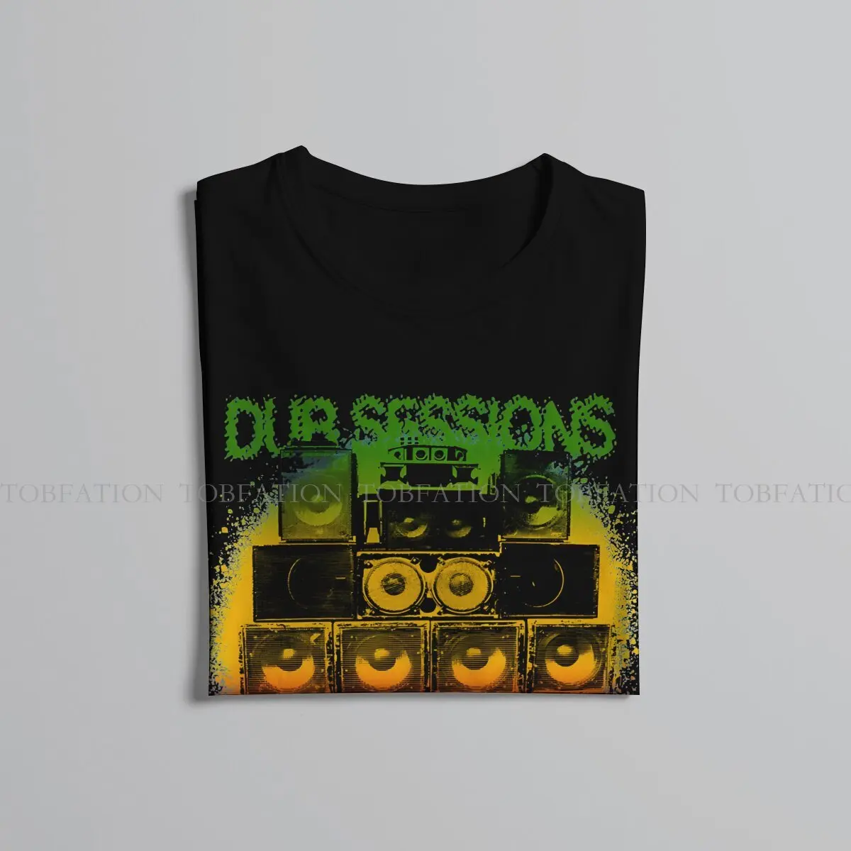 Dub Sessions Round Collar TShirt Reggae Music Pure Cotton Fabric Original T Shirt Man\'s Clothes Individuality Oversized