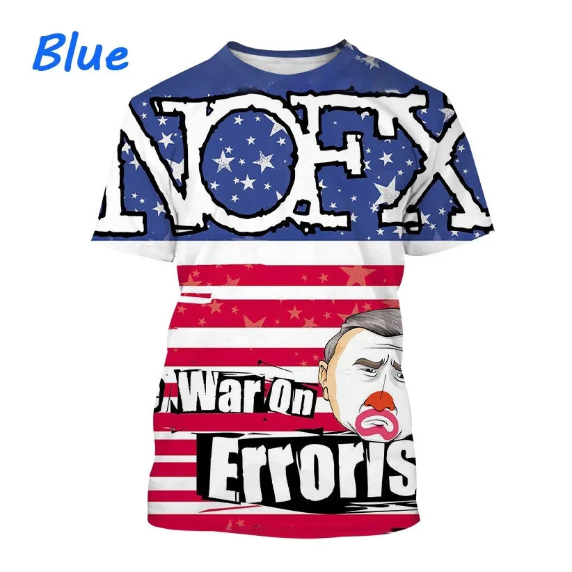 Summer Fashion Casual Street Short-sleeved Nofx 3D Printing T-shirt  Men\'s and Women\'s Hip-hop Top Tees