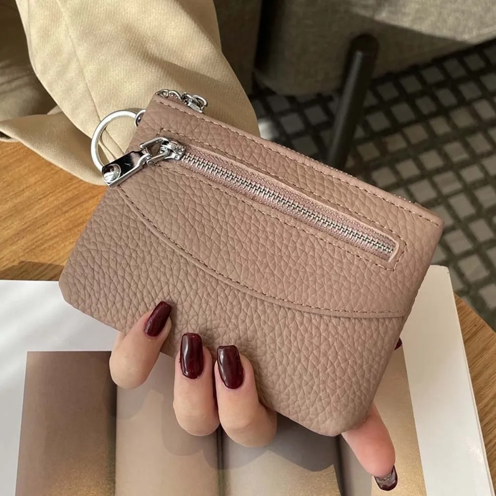 

Кошелек женский классический с защитой от брызг, с текстурой под воду, короткий, на несколько карт, в корейском стиле, однотонный, кожаный, для карт и монет, для шопинга