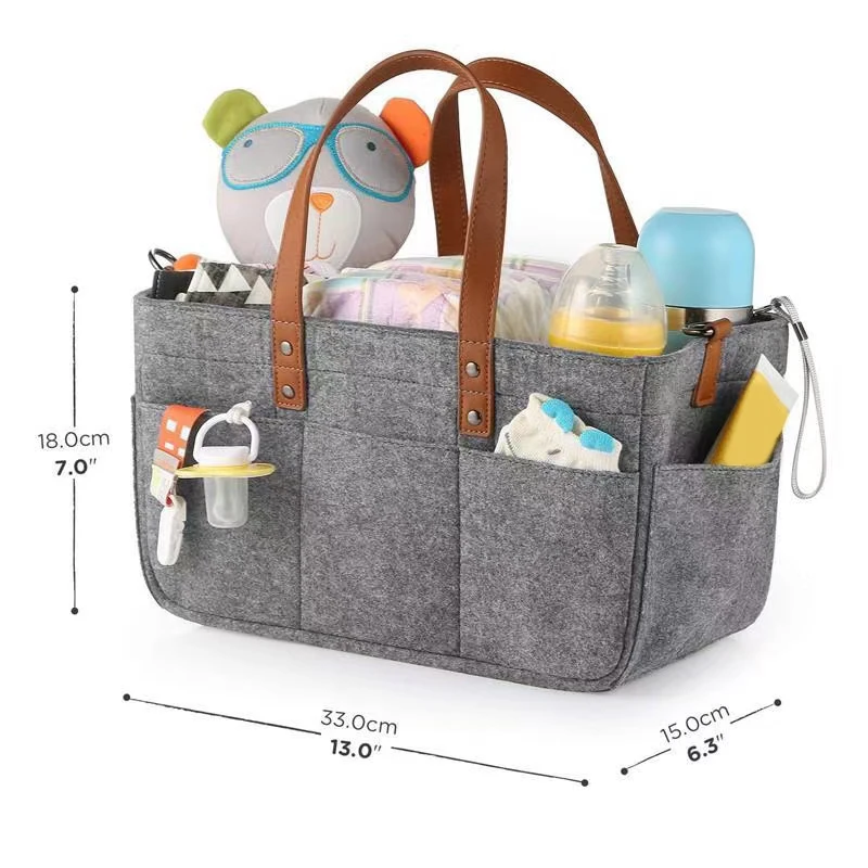 Baby Diaper Caddy Car Organizer for Diapers and Baby Wipes Nursery Basket for Changing Table Travel