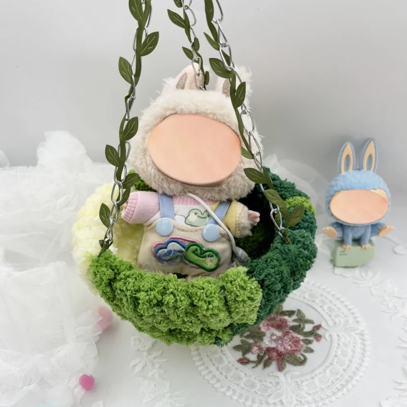 Caja ciega, muñeca de vinilo, llavero, columpio para muñeca de 17 centímetros, cesta colgante, almacenamiento de hamaca