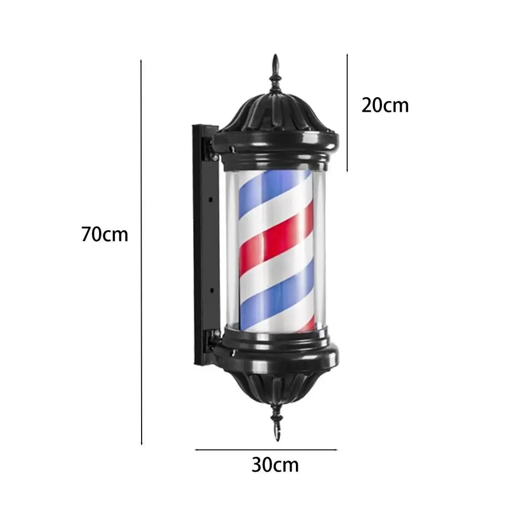 Barber Pole Light Waterproof Hair Salon Signage Light for Barbershop Outside