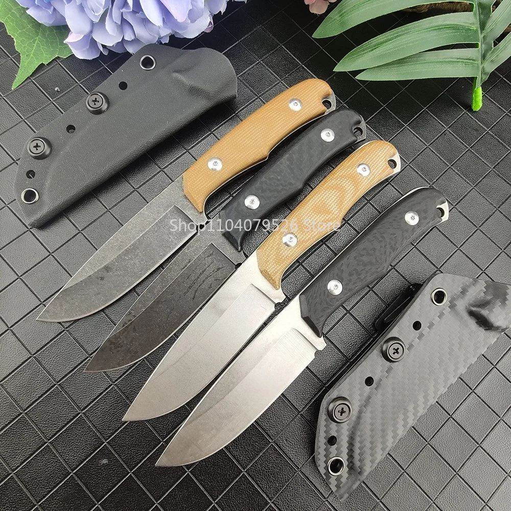 Outdoor Beach Trekking Fixed Blade Knife with Sheath Jungle Exploration Climbing Portable Cutting Tool Camping BBQ Fruit Knife