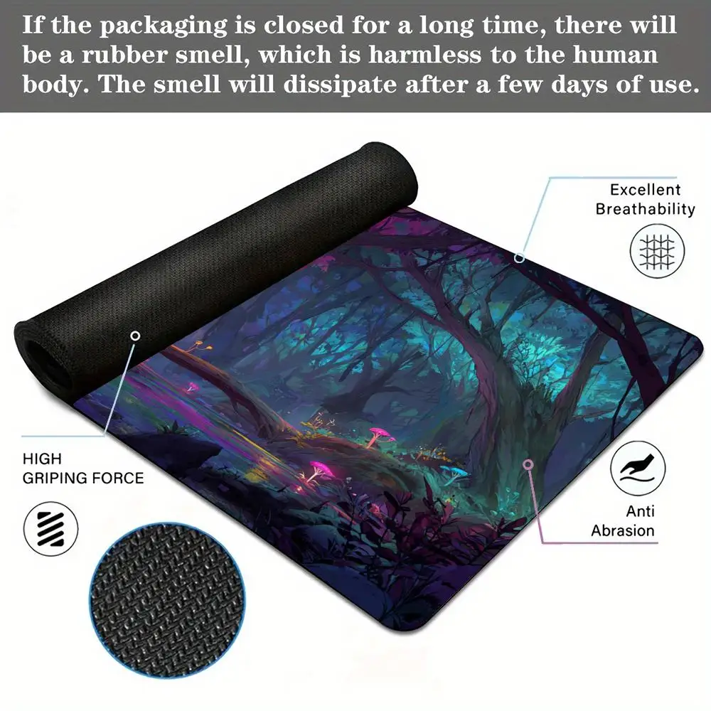 

Fantasy Forest theme large Mouse Pad Desk Mat gaming mats rubber anti-slip Durable pc accessories keypad Extended mousepads rug