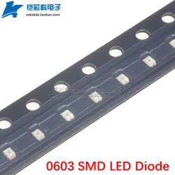 4000Pcs New 0603 SMD LED Diode Blue, red, white, yellow, orange, green, purple Light Emitting Diode