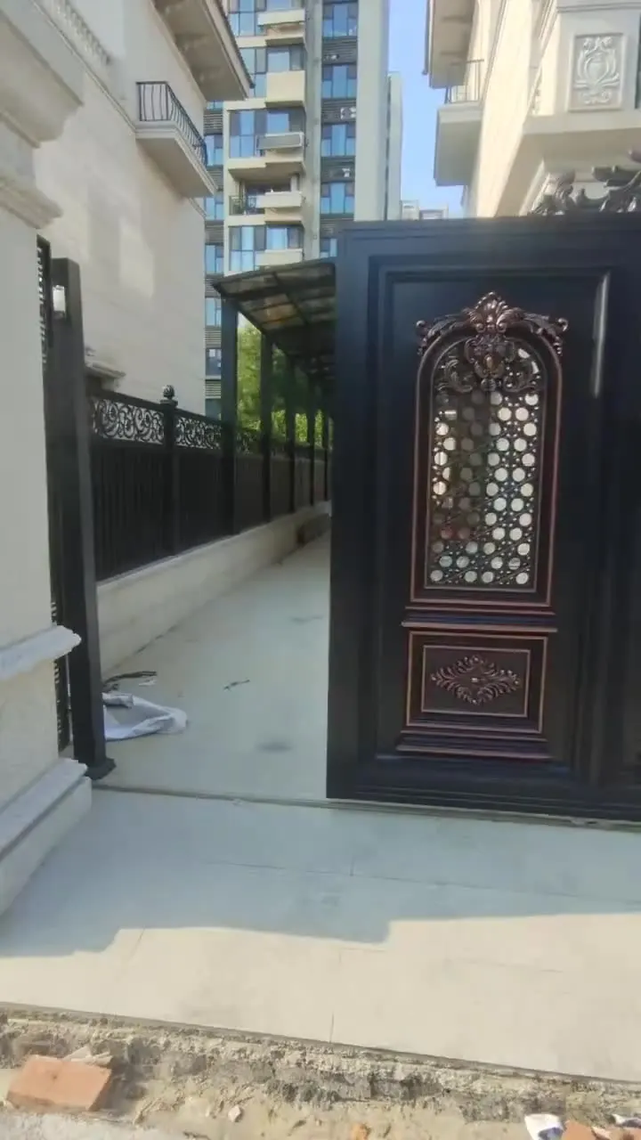 Customization New Style Aluminium Modern Gate House Main Gate Designs Iron Pipe Gate Designs for Home