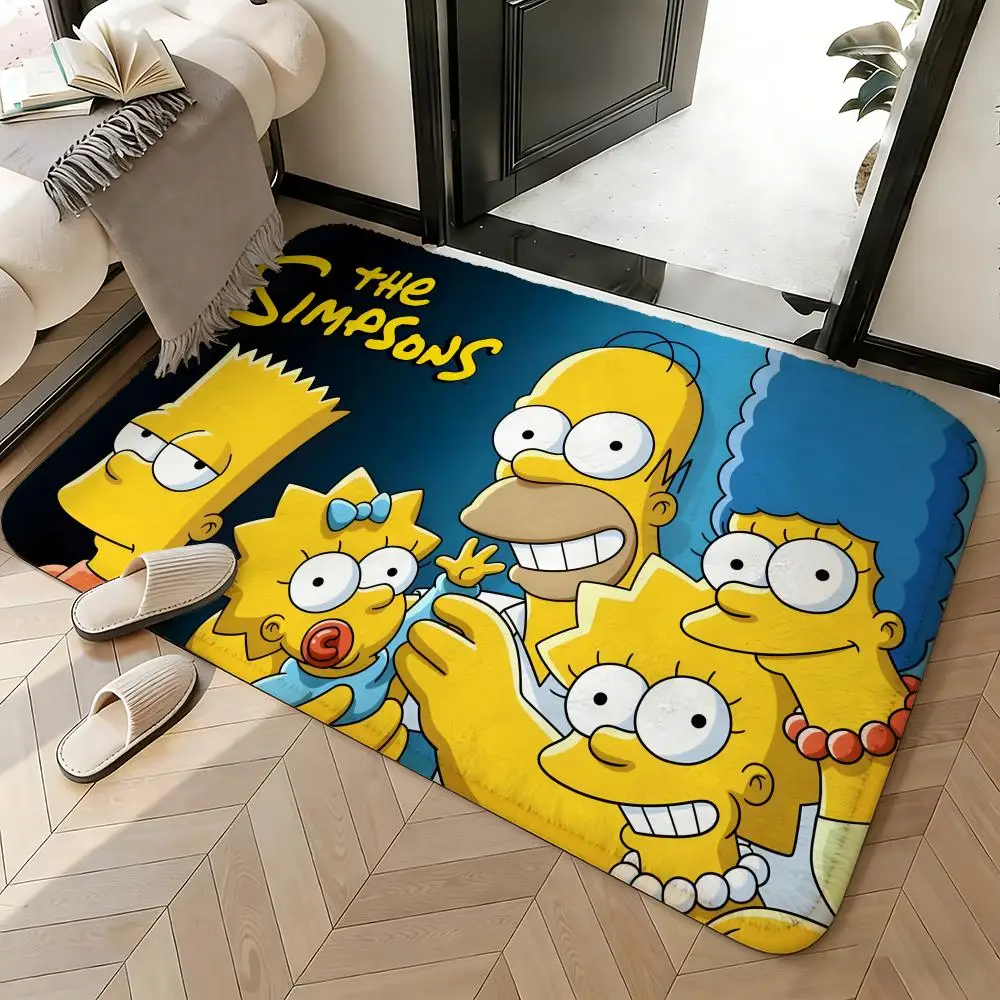Soft Absorbent Non-Slip Rug Cartoon The Simpsons Floor Mat Home Decor Doormat Bedroom Floor Mat Shower Carpet