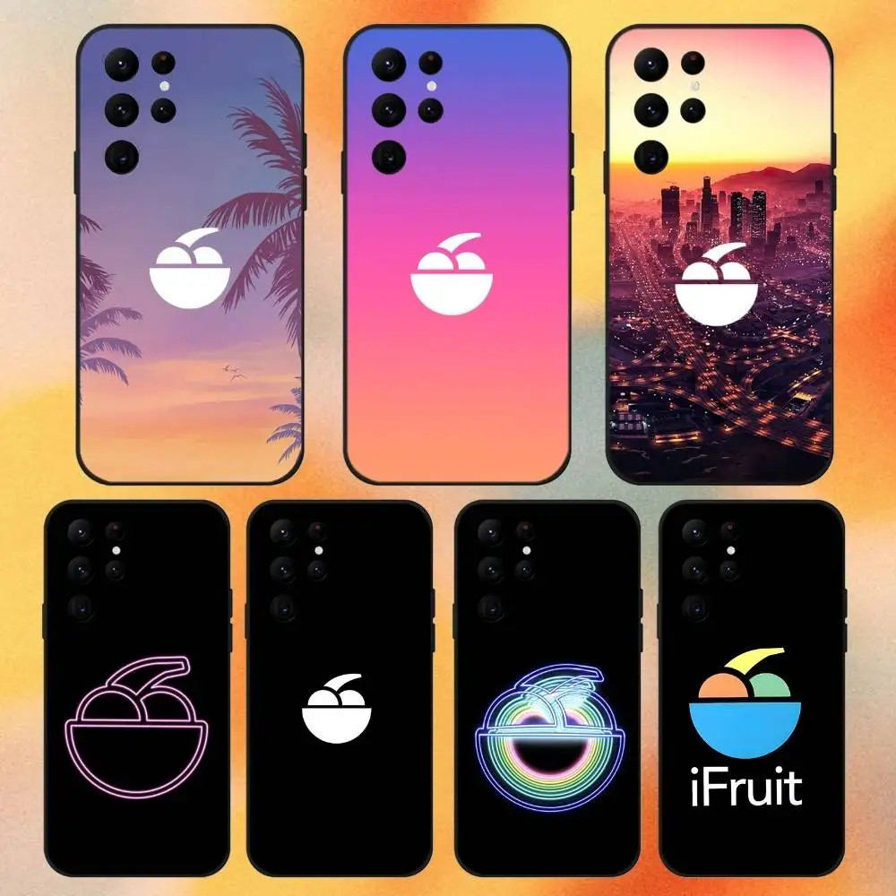 Ifruit GTA 5 LOGO Phone Case For Samsung S 25,24,23,22,30,21,10,9,Ultra,Plus,Lite,FE,4,5G Black Soft Case