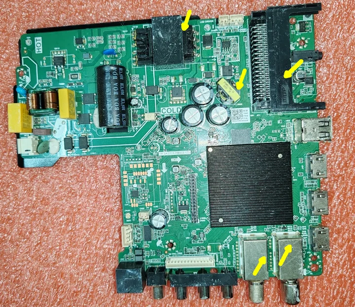 

Материнская плата для телевизора TP.SK513S.PB802(T) Android 11, 1+8 ГБ, для 35-110В 600мА 75Вт или 30-84В 48Вт, 1920x1080